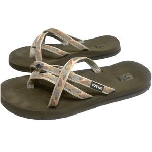 Teva Womens Olowahu Waterfall Antique Gold Size 9 Outdoor Beach Lake 6840